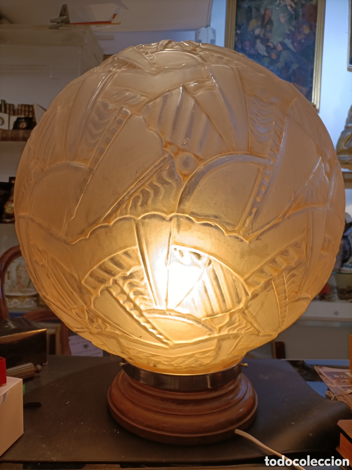 Antig&uuml;edades: L&aacute;mpara de cristal Marius_Ernest Sabino.