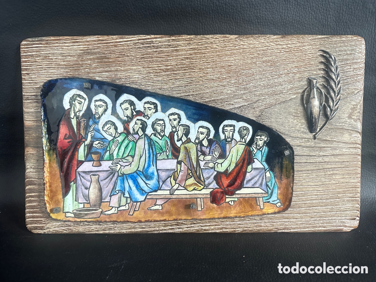 Antig&uuml;edades: Retablo con Esmalte al fuego. La ultima cena