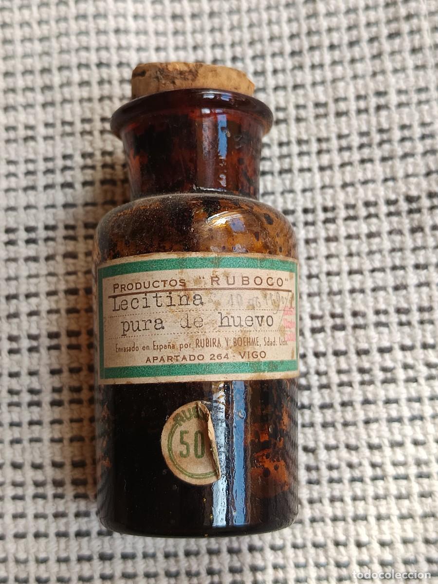 Antig&uuml;edades: Antiguo frasco/bote de farmacia para f&oacute;rmulas RUBOCO
