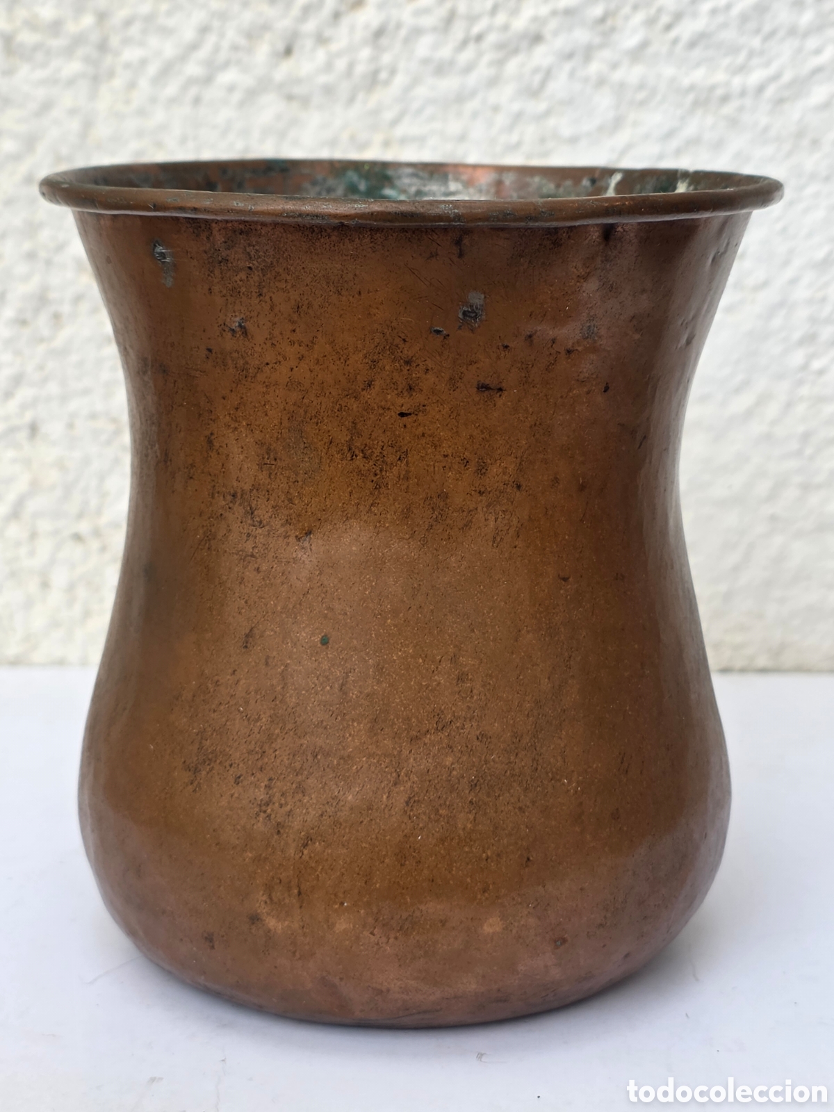 Antiquit&auml;ten: Antigua Olla Caldero Bronce Decoraci&oacute;n R&uacute;stica - Jarra Jarr&oacute;n - Aram