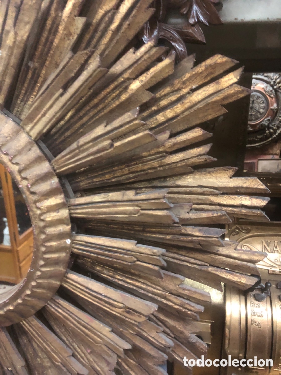 Antig&uuml;edades: Espejo marco forma sol - Foto 14