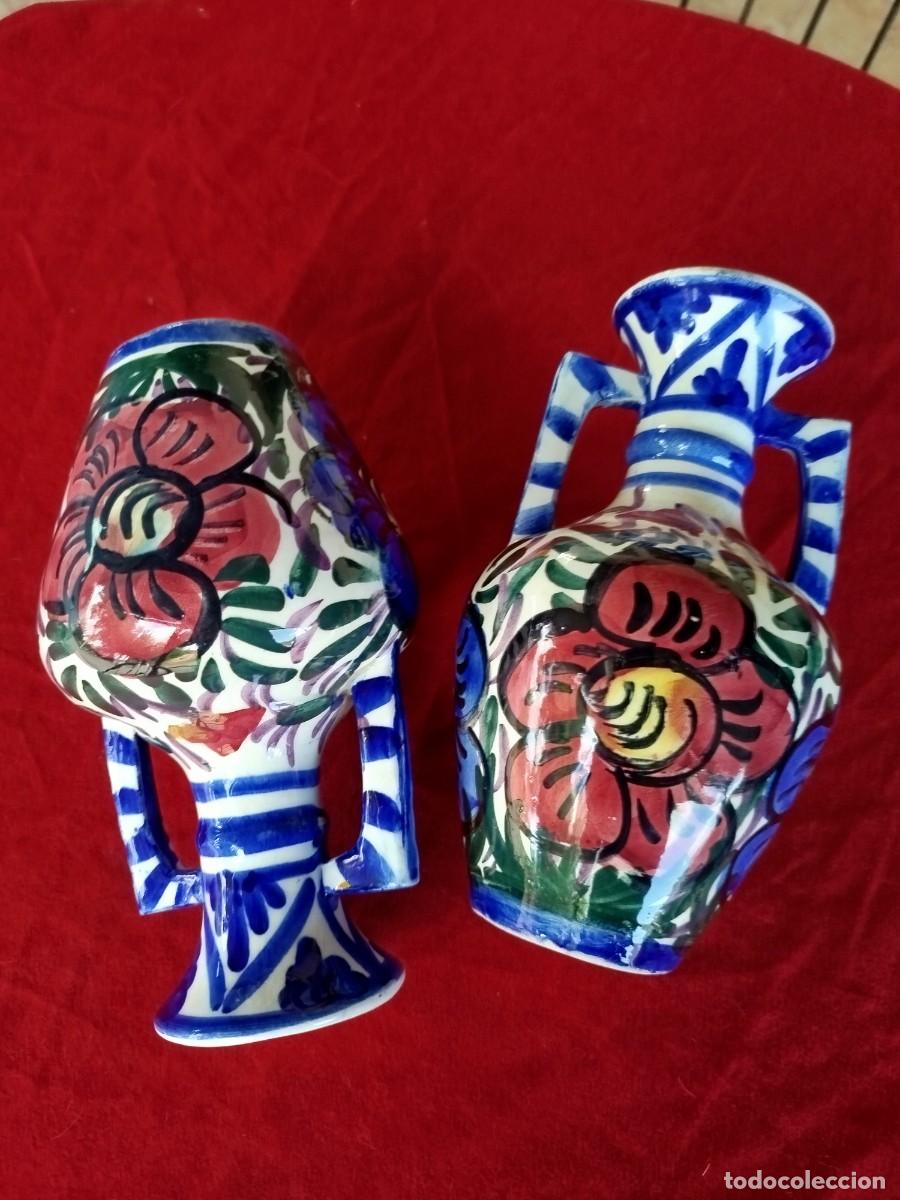 Antig&uuml;edades: PAREJA DE JARRONES DE CERAMICA TALAVERA - Foto 3