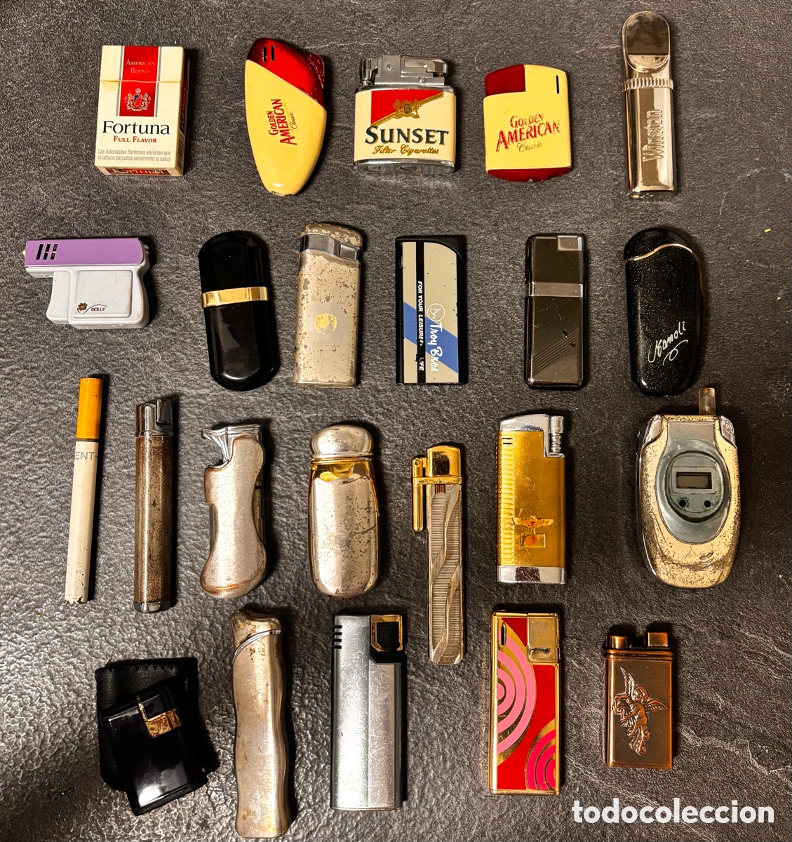 Antig&uuml;edades: Lote de 23 mecheros vintage
