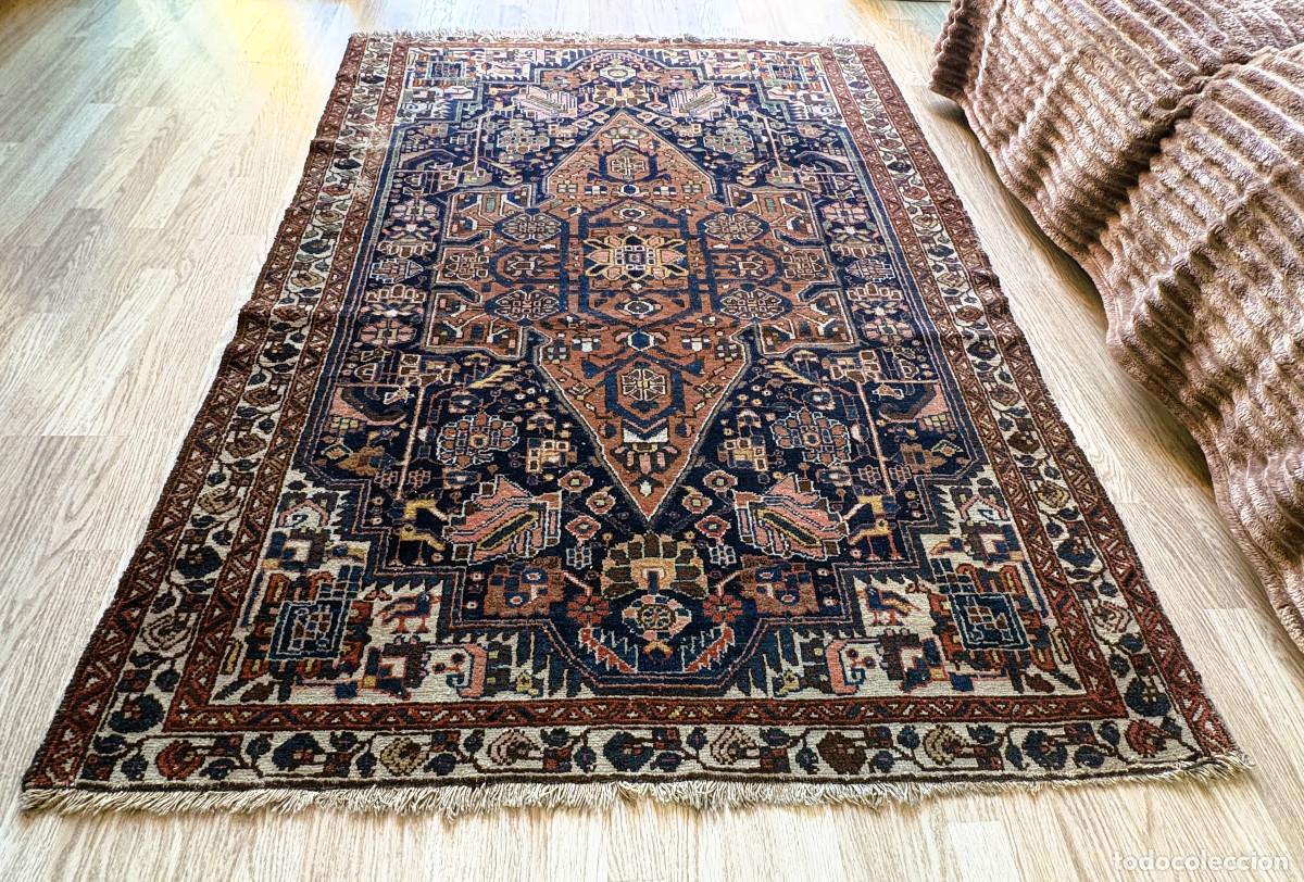 Antig&uuml;edades: ALFOMBRA ANTIGUA PERSA DE HAMADAN IRAN FINALES SIGLO XIX LANA ANUDADA A MANO 190CM X 140CM