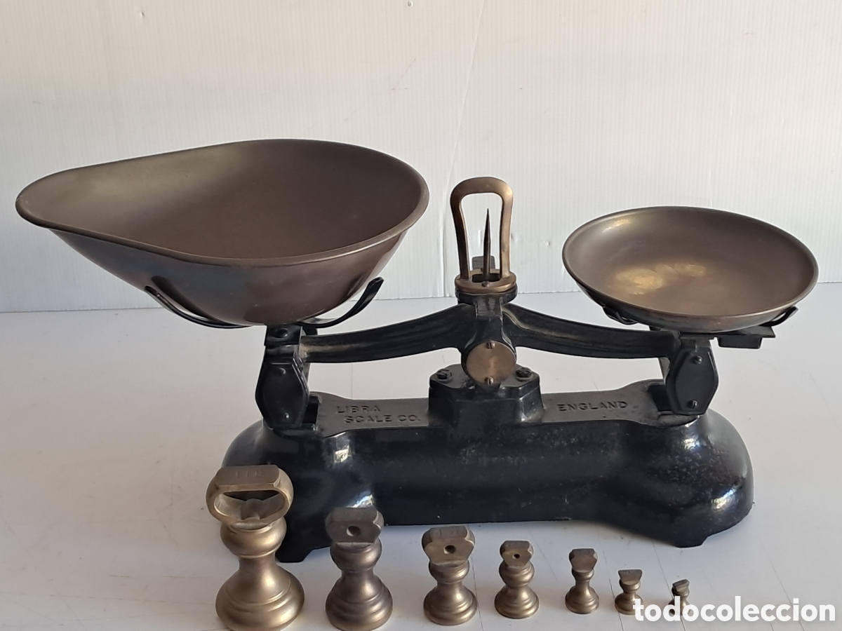 Antig&uuml;edades: Balanza antigua Inglesa con pesas - Foto 2