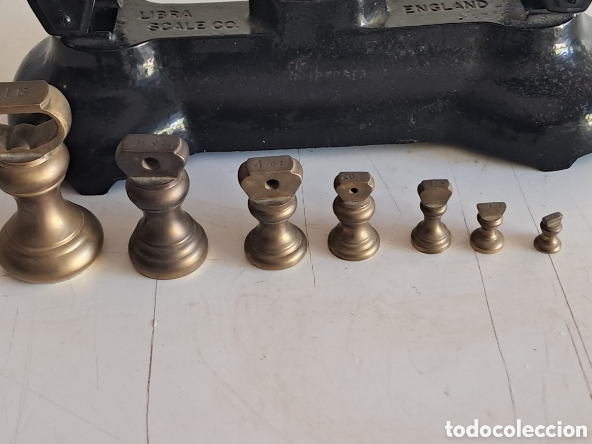 Antig&uuml;edades: Balanza antigua Inglesa con pesas - Foto 3