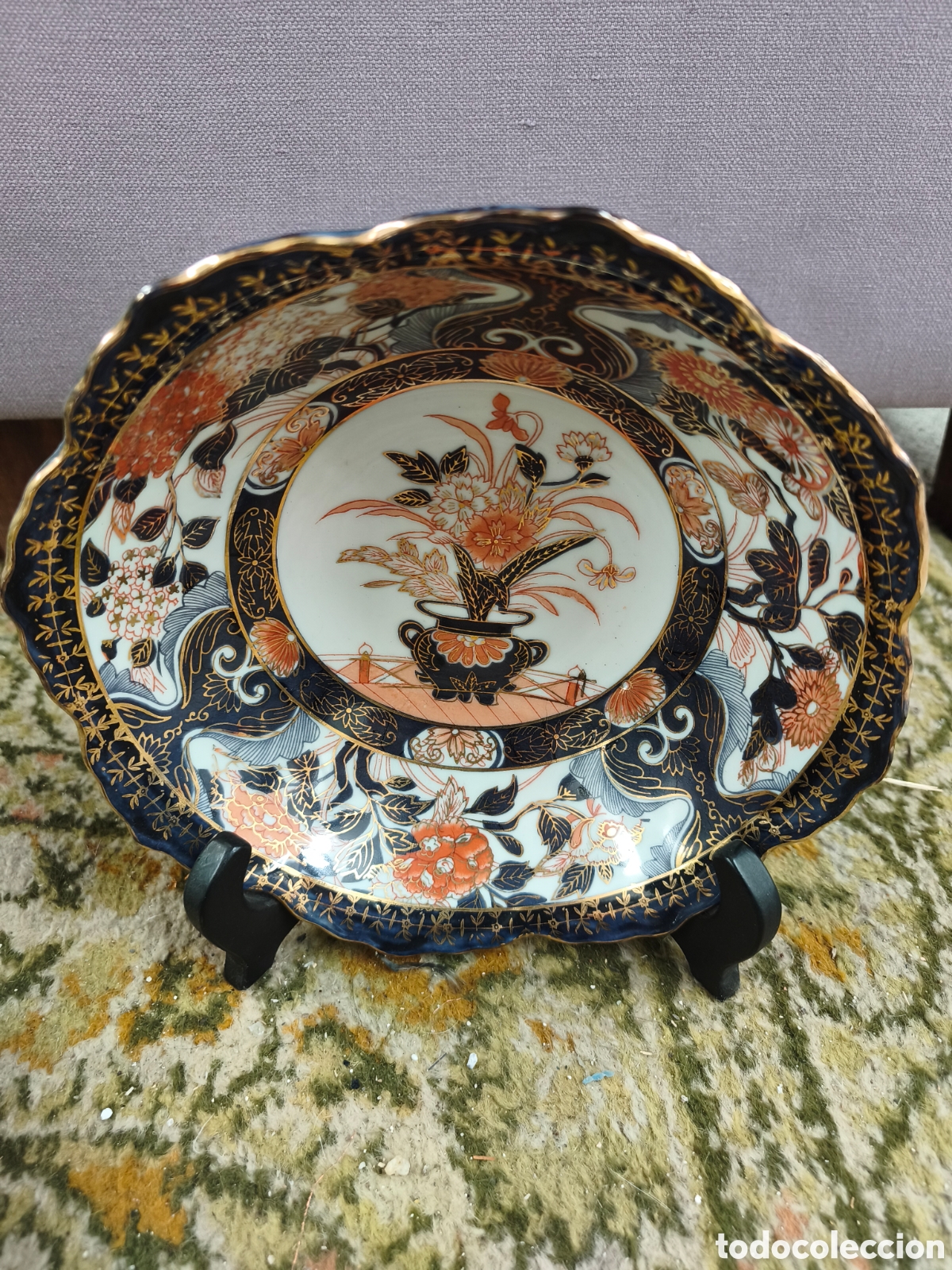 Antig&uuml;edades: Antiguo Cuenco Hondo Ovalado Imari - Porcelana Japonesa Nippon Tokusei (c. 1950)