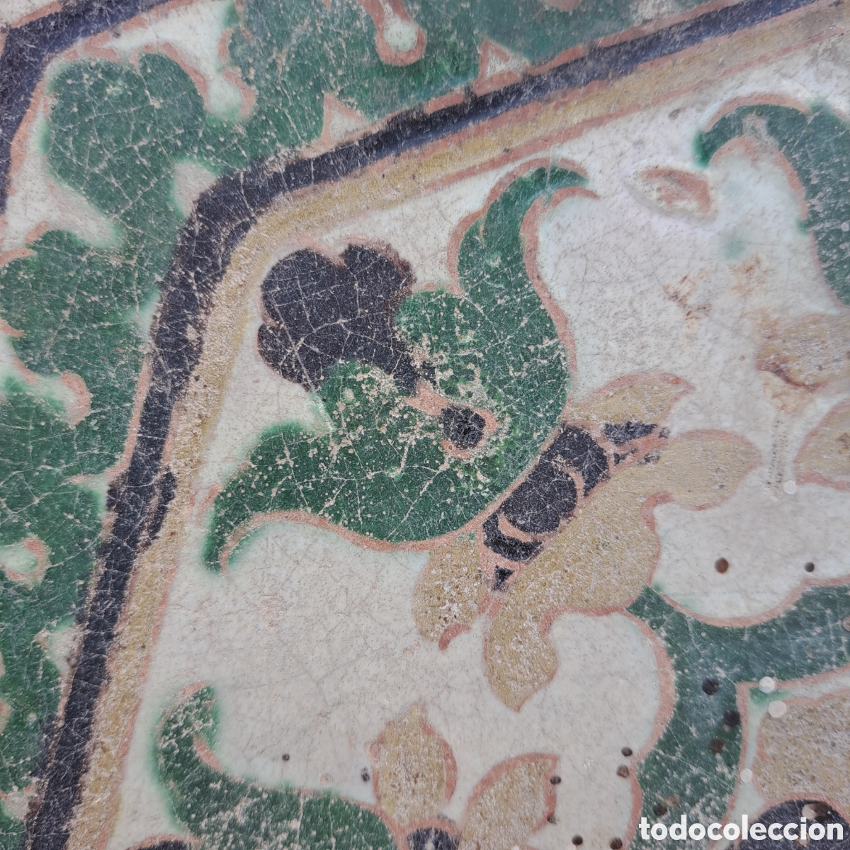 Antig&uuml;edades: Azulejo. Toledo. Siglo XVI. - Foto 2