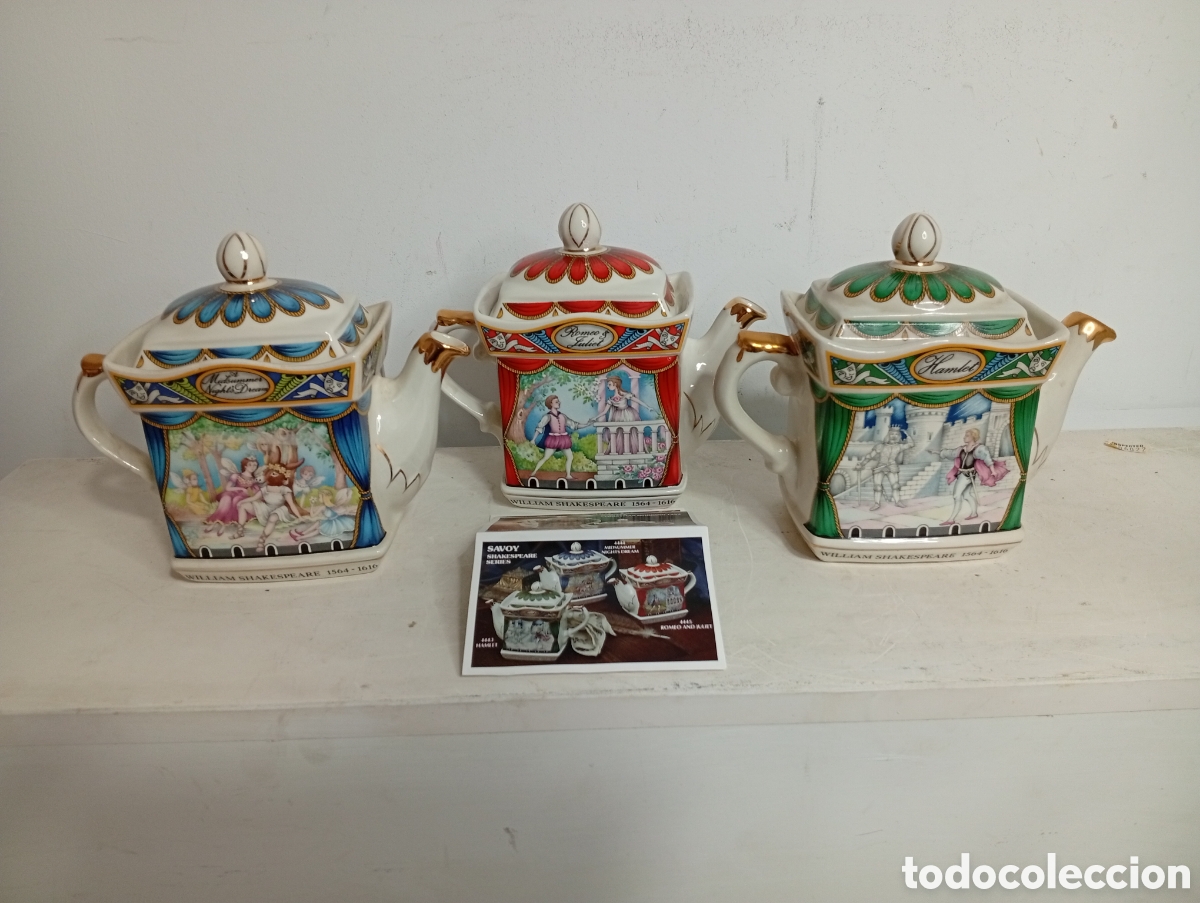 Antig&uuml;edades: Teteras Sadle serie Shakespeare completa