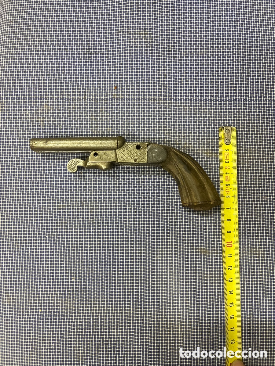 Antig&uuml;edades: Pistola antigua de bolsillo no funcional - Foto 2