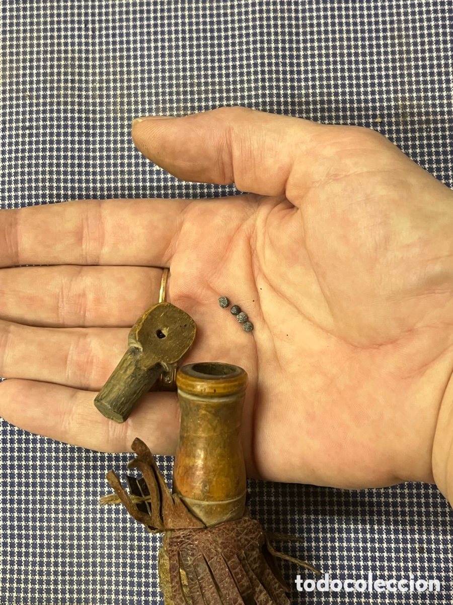 Antig&uuml;edades: Perdigonera antigua de cuero &ndash; completa - Foto 4