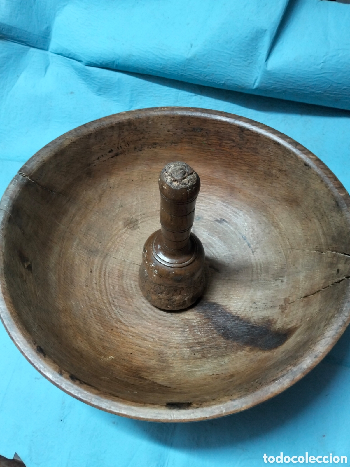 Antig&uuml;edades: ANTIGUO CUENCO DE MADERA - Foto 4