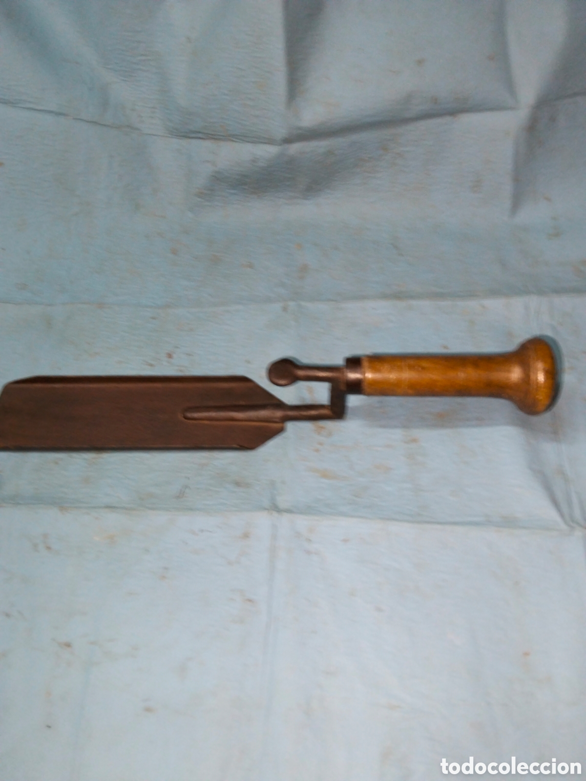 Antig&uuml;edades: ANTIGUO PUJABANTE MADERA E HIERRO - Foto 5