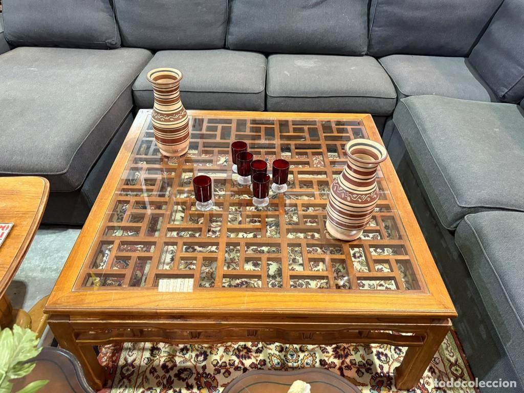 Antig&uuml;edades: MESA DE CENTRO DE MADERA - Foto 2