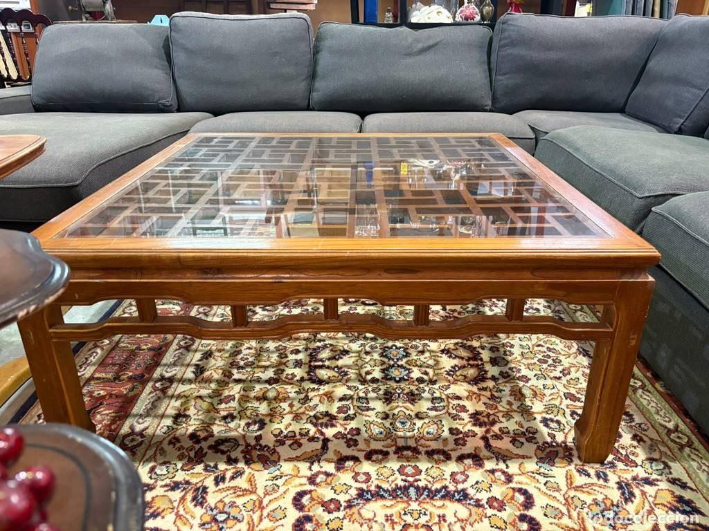 Antig&uuml;edades: MESA DE CENTRO DE MADERA - Foto 4