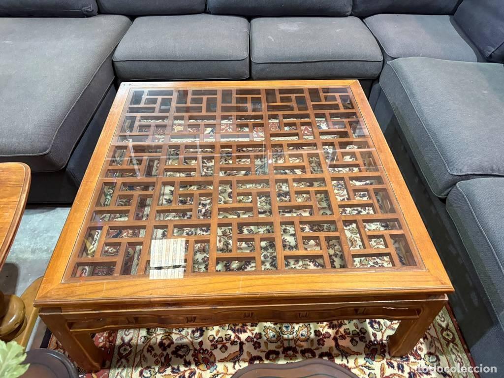 Antig&uuml;edades: MESA DE CENTRO DE MADERA - Foto 5
