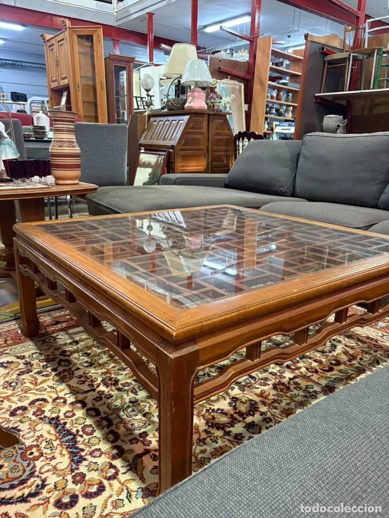 Antig&uuml;edades: MESA DE CENTRO DE MADERA - Foto 6