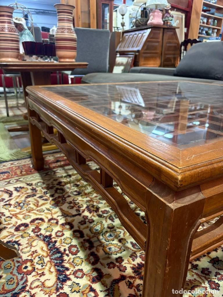 Antig&uuml;edades: MESA DE CENTRO DE MADERA - Foto 7