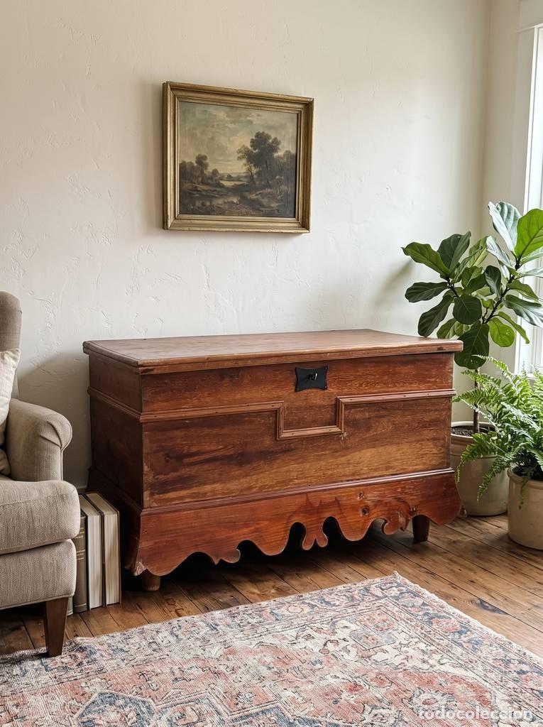 Antig&uuml;edades: BA&Uacute;L DE MADERA RESTAURADO