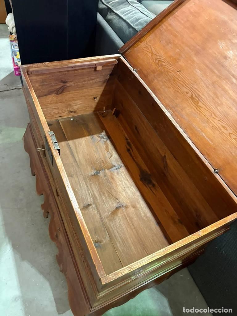 Antig&uuml;edades: BA&Uacute;L DE MADERA RESTAURADO - Foto 3