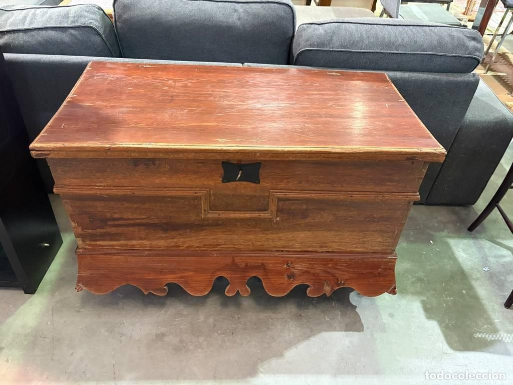 Antig&uuml;edades: BA&Uacute;L DE MADERA RESTAURADO - Foto 4