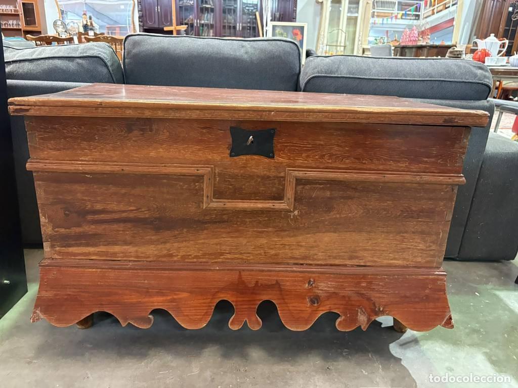 Antig&uuml;edades: BA&Uacute;L DE MADERA RESTAURADO - Foto 6
