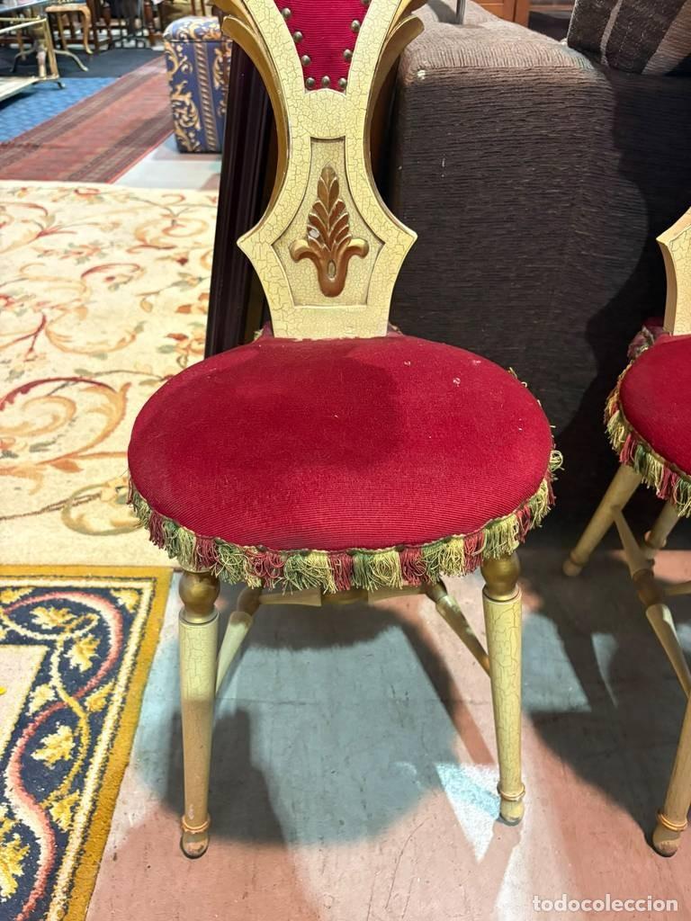 Antig&uuml;edades: PAREJA DE SILLAS DE ESTILO BARROCO - Foto 6