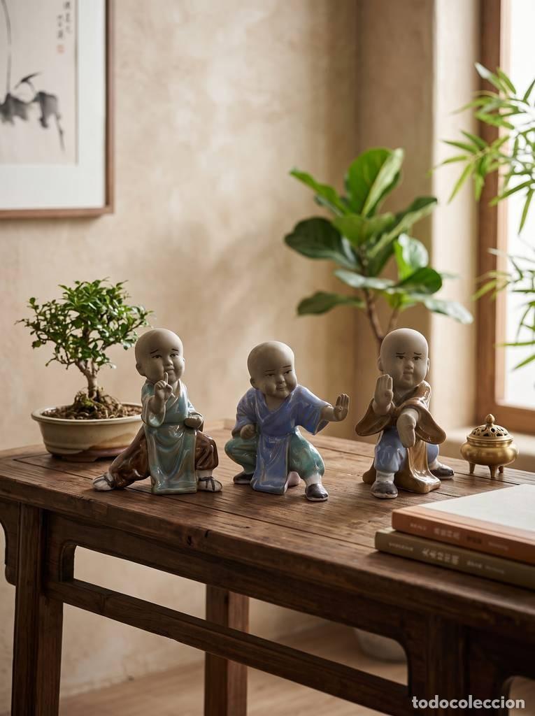 Antig&uuml;edades: FIGURAS MONJES ESTILO SHAOLIN - Foto 1