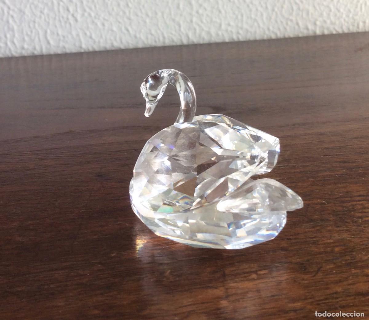 Antig&uuml;edades: CISNE DE CRISTAL TALLADO SWAROVSKY - Foto 2