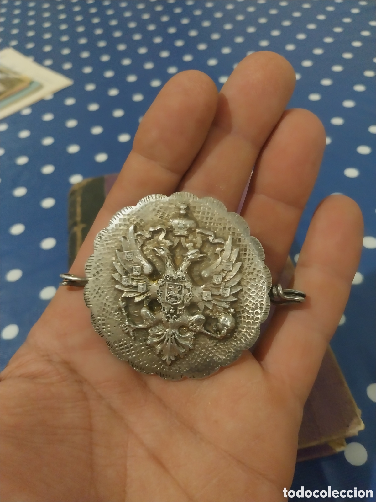 Antig&uuml;edades: Antiguo broche con aguila bicefala - Foto 3