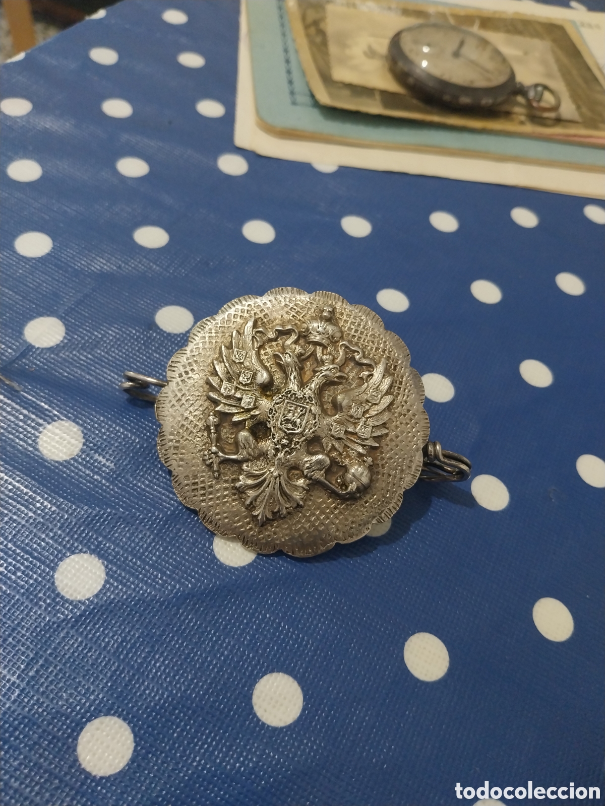 Antig&uuml;edades: Antiguo broche con aguila bicefala - Foto 4
