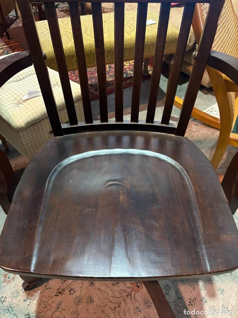 Antig&uuml;edades: SILLA DE MADERA PARA ESCRITORIO - Foto 8