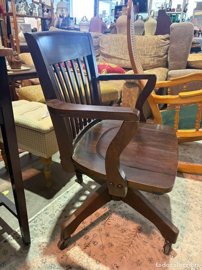 Antig&uuml;edades: SILLA DE MADERA PARA ESCRITORIO - Foto 10