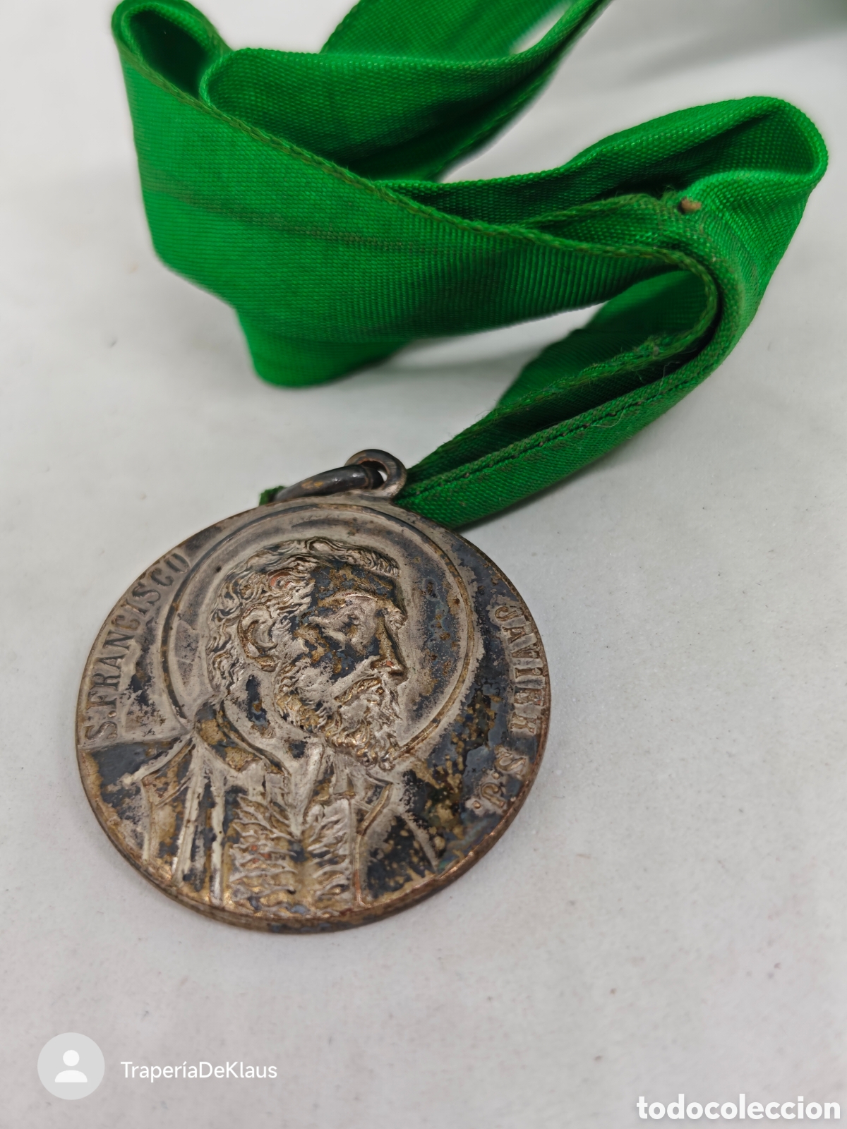 Antig&uuml;edades: Medalla Devocional de San Francisco Javier y la Virgen - CAR131