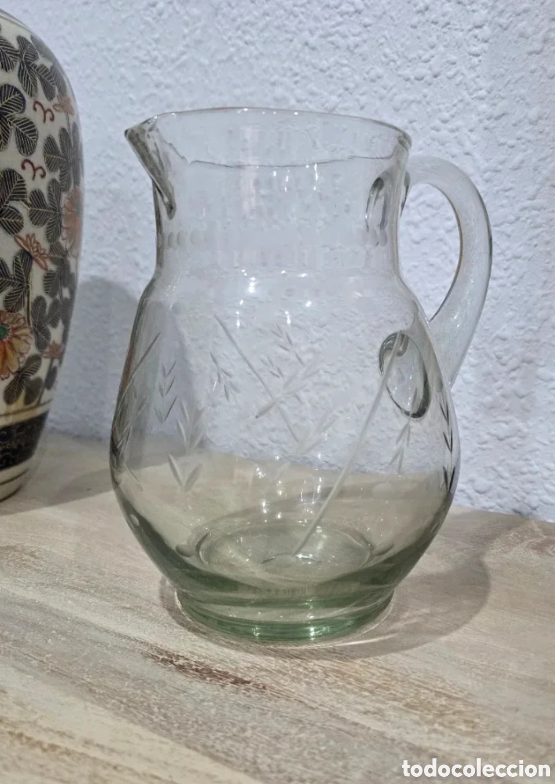 Antig&uuml;edades: Jarra Cristal Labrada Antigua - Foto 2