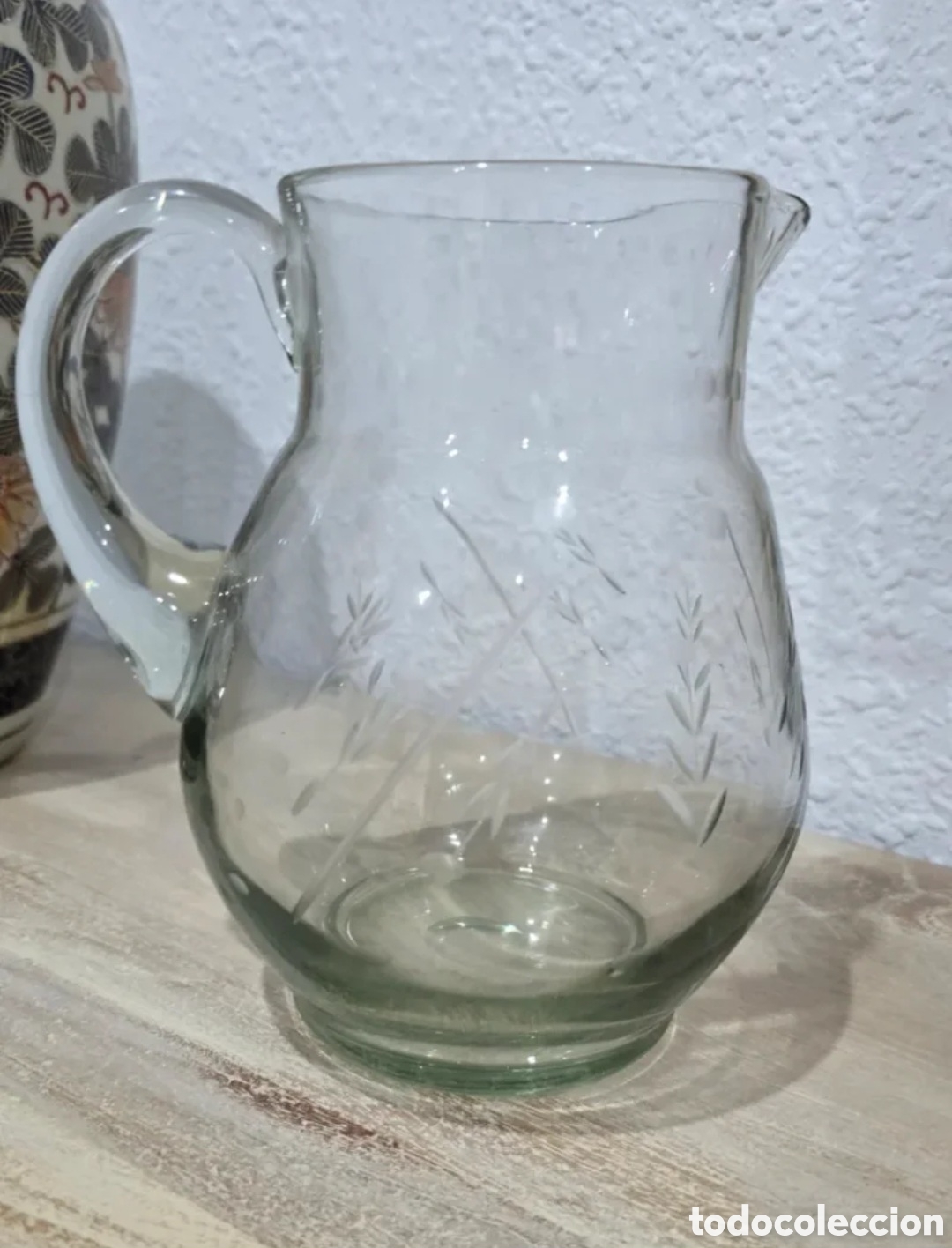 Antig&uuml;edades: Jarra Cristal Labrada Antigua - Foto 3