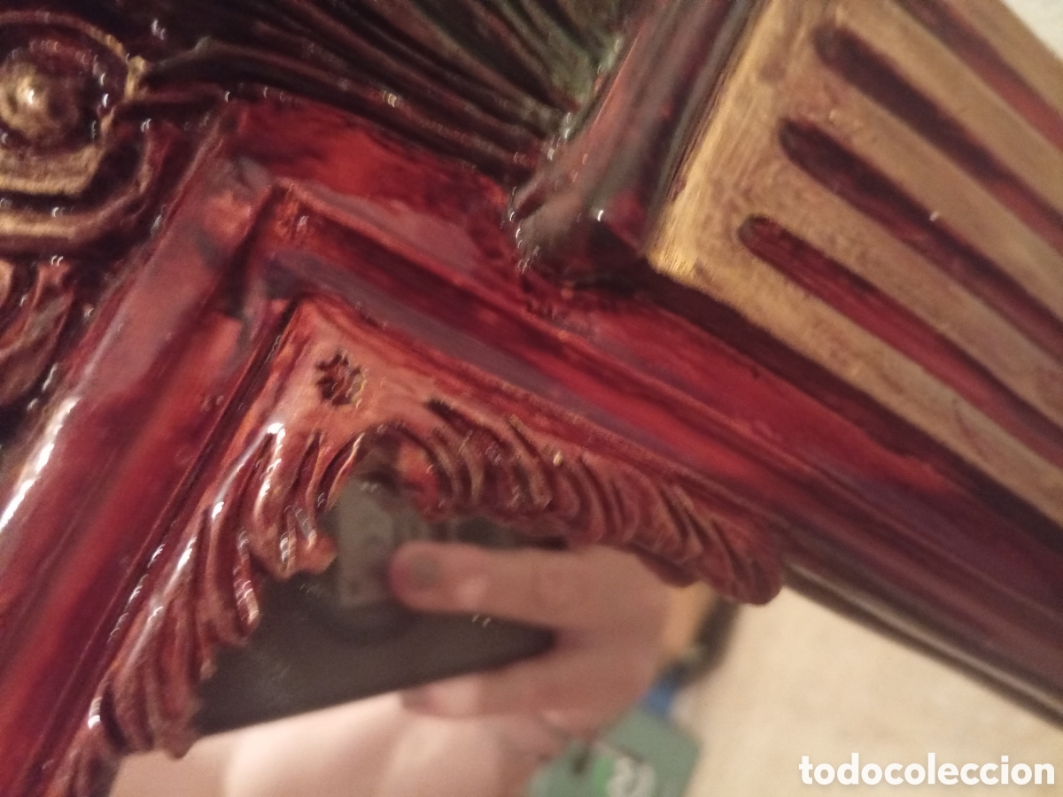 Antig&uuml;edades: Espejo cl&aacute;sico tallado con copete - Foto 2