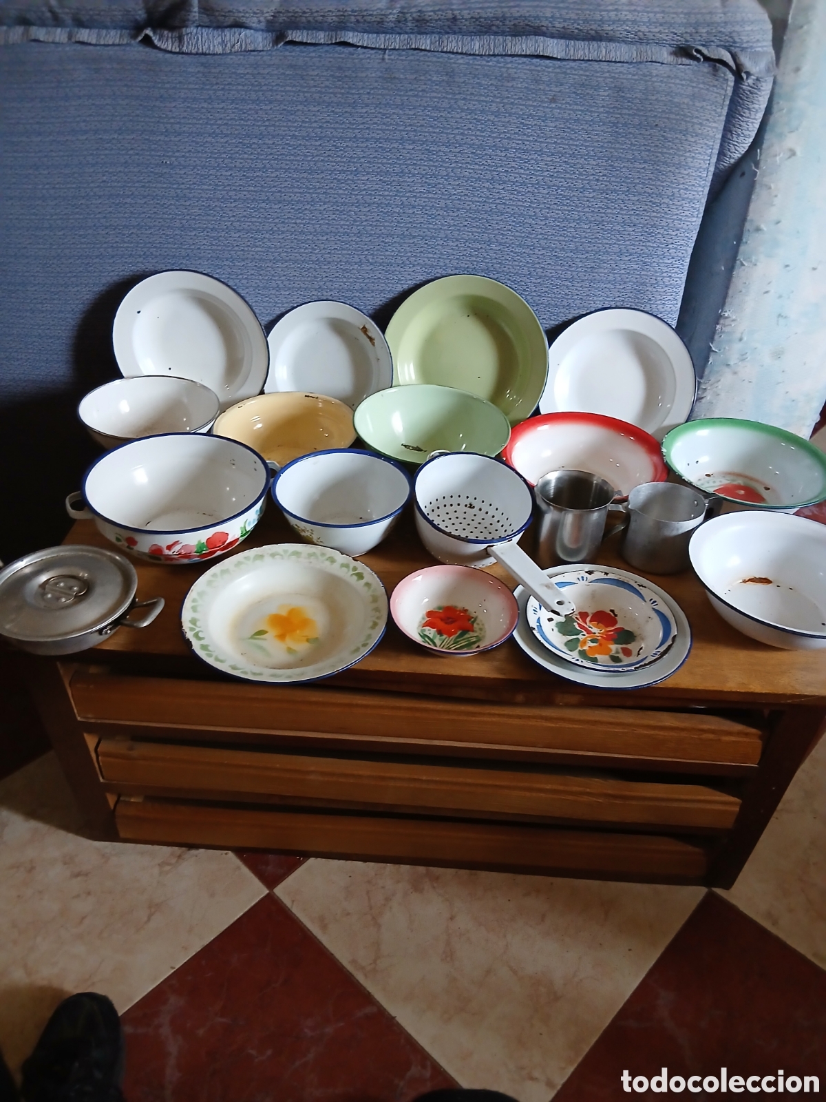 Antig&uuml;edades: Lote de menaje de cocina antiguo