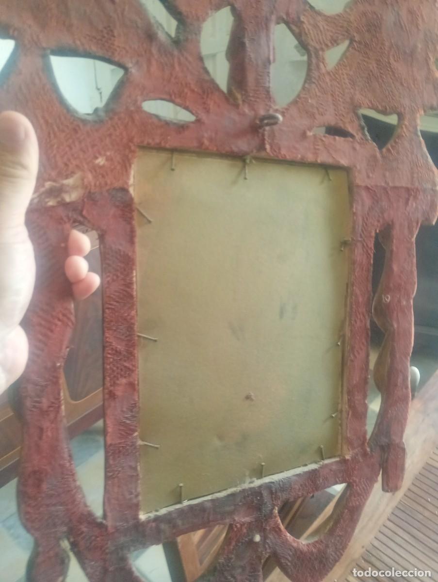 Antig&uuml;edades: Espejo cornucopia tallado madera - Foto 5