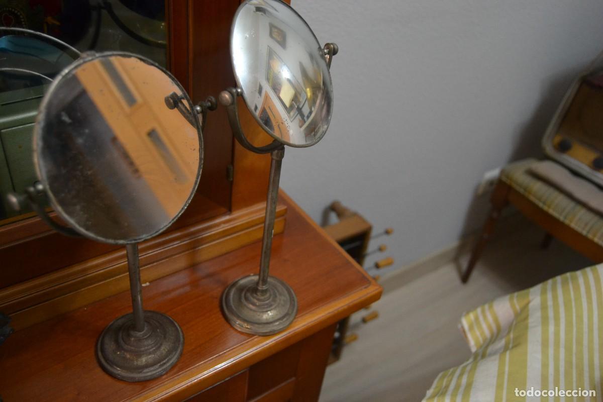 Antig&uuml;edades: dos espejos de tocador en bronce circa 1930 - Foto 3