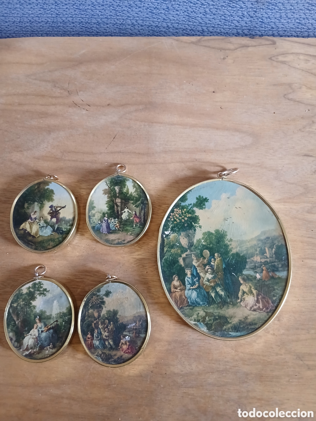 Antig&uuml;edades: Lote de 5 cuadros antiguos - Foto 4