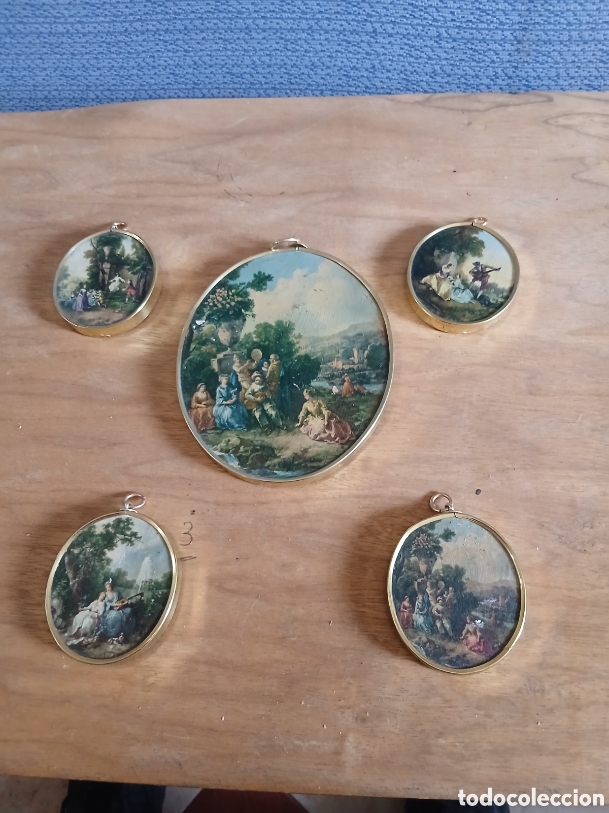 Antig&uuml;edades: Lote de 5 cuadros antiguos - Foto 1