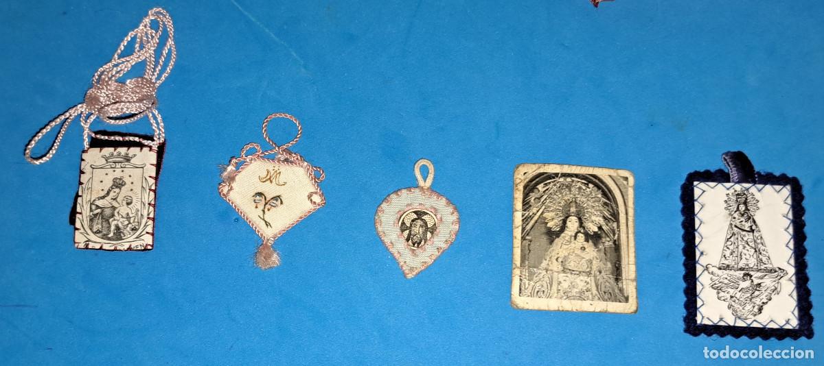 Antig&uuml;edades: LOTE DE 15 ESCAPULARIOS ANTIGUOS - Foto 4