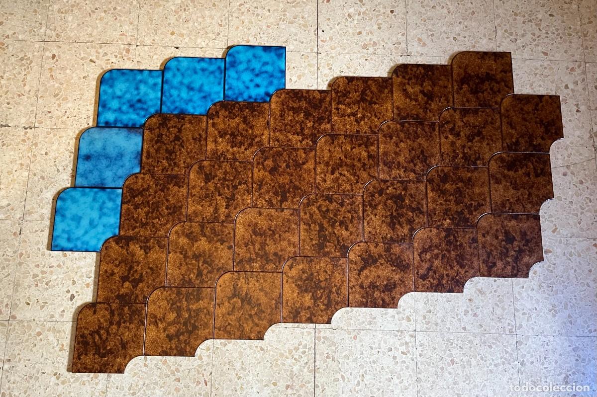 Antig&uuml;edades: LOTE 32 AZULEJOS PAVIMENTO INTERLOCKING PAVISMALT ORIGINAL CER&Aacute;MICA ITALIANA DESCATALOGADA 20 X 20cm