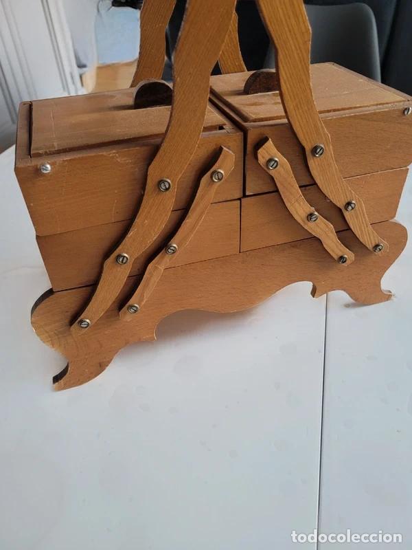 Antig&uuml;edades: antiguo costurero frances de madera