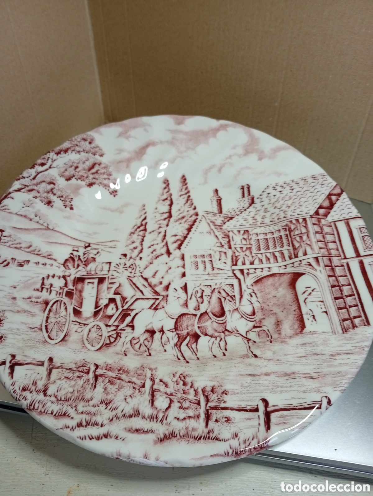 Antig&uuml;edades: Plato decorado ingles - Foto 1