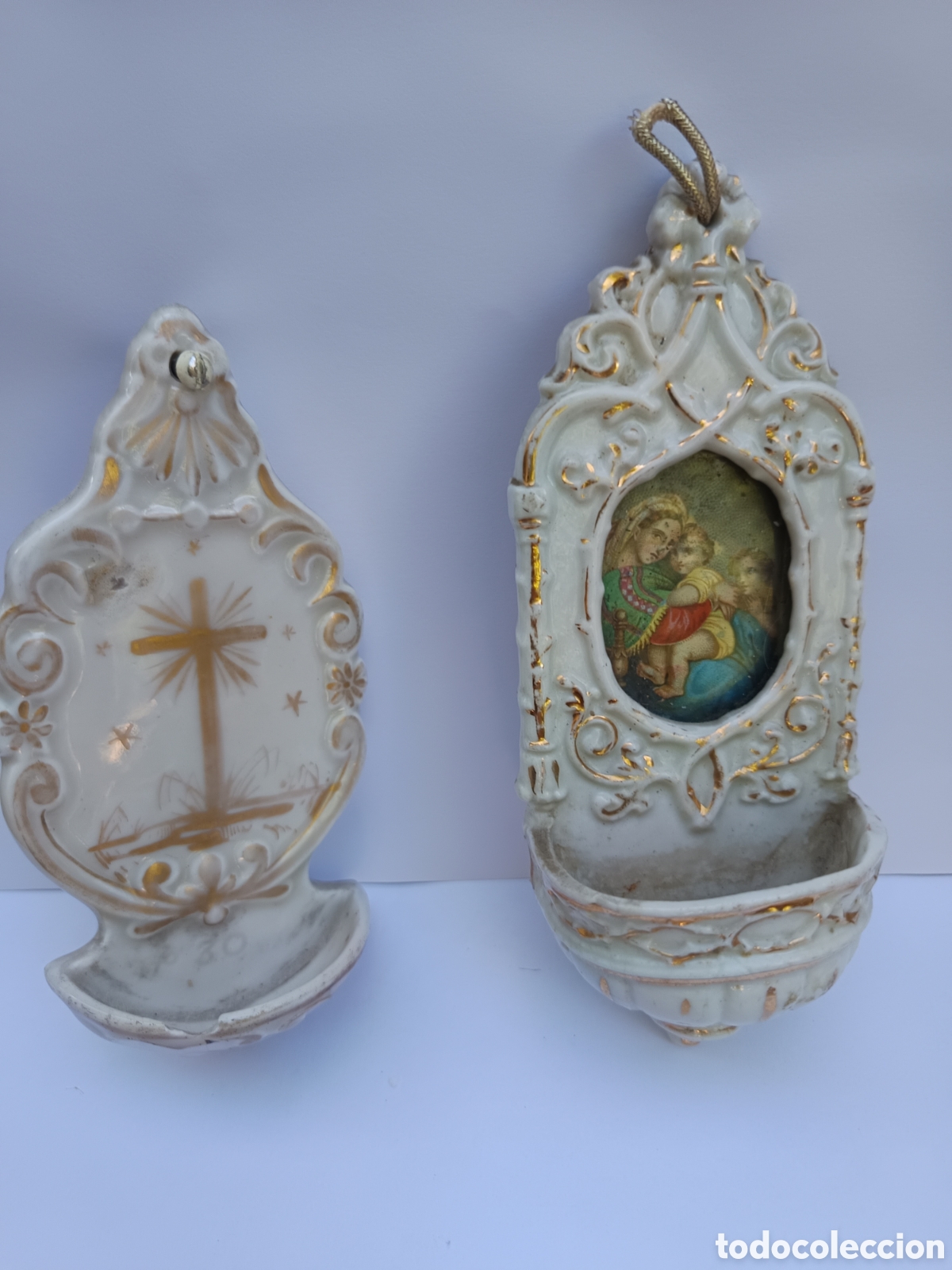 Antig&uuml;edades: Benditera de cer&aacute;mica antigua