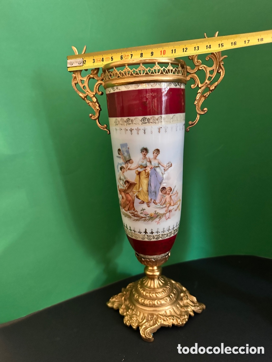 Antig&uuml;edades: Pareja de jarrones Limoges - Foto 3