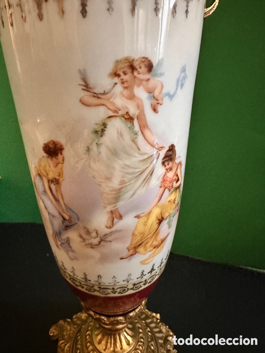 Antig&uuml;edades: Pareja de jarrones Limoges - Foto 6