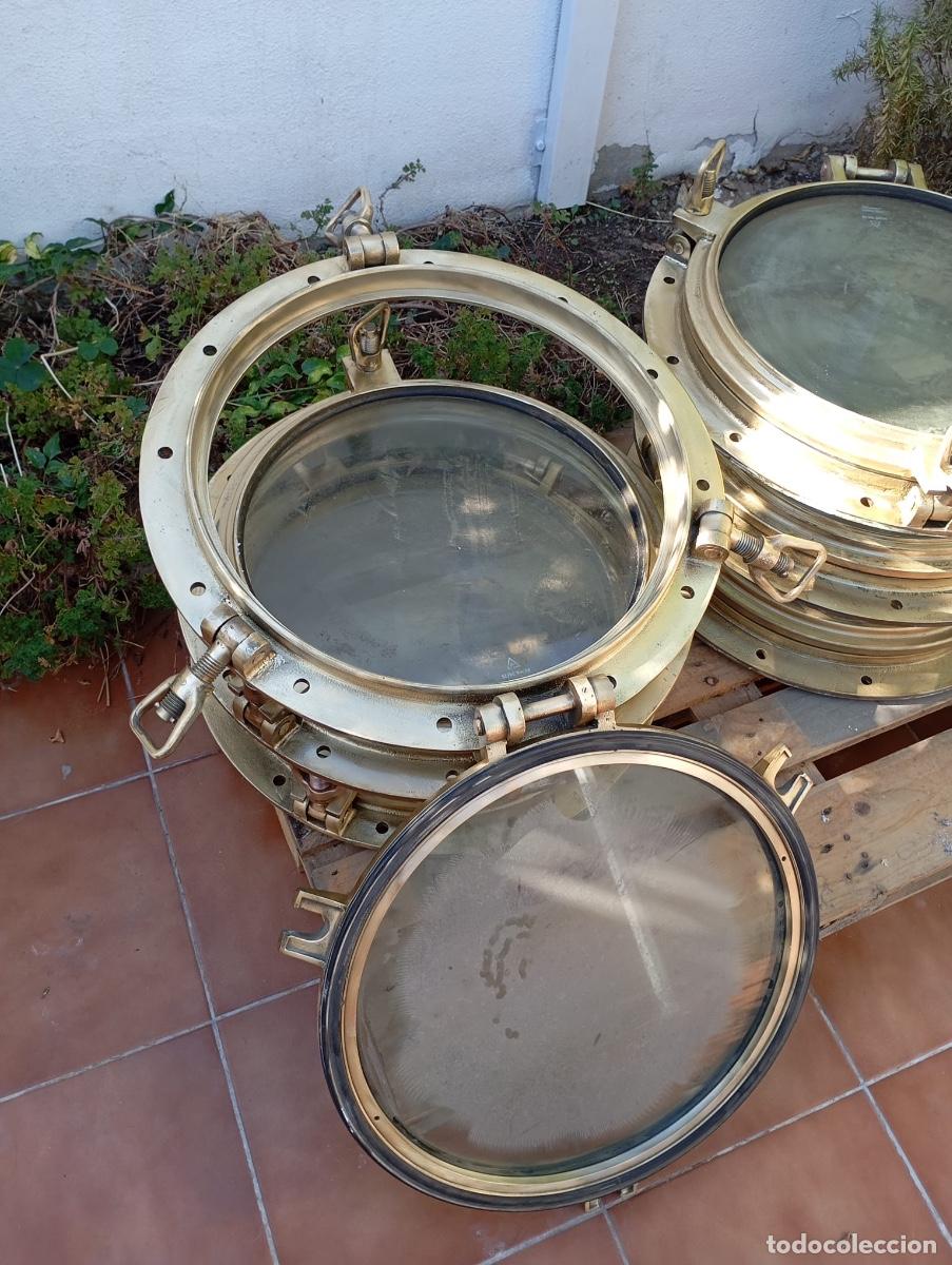 Antig&uuml;edades: Ojos de buey portillos bronce macizo - Foto 4